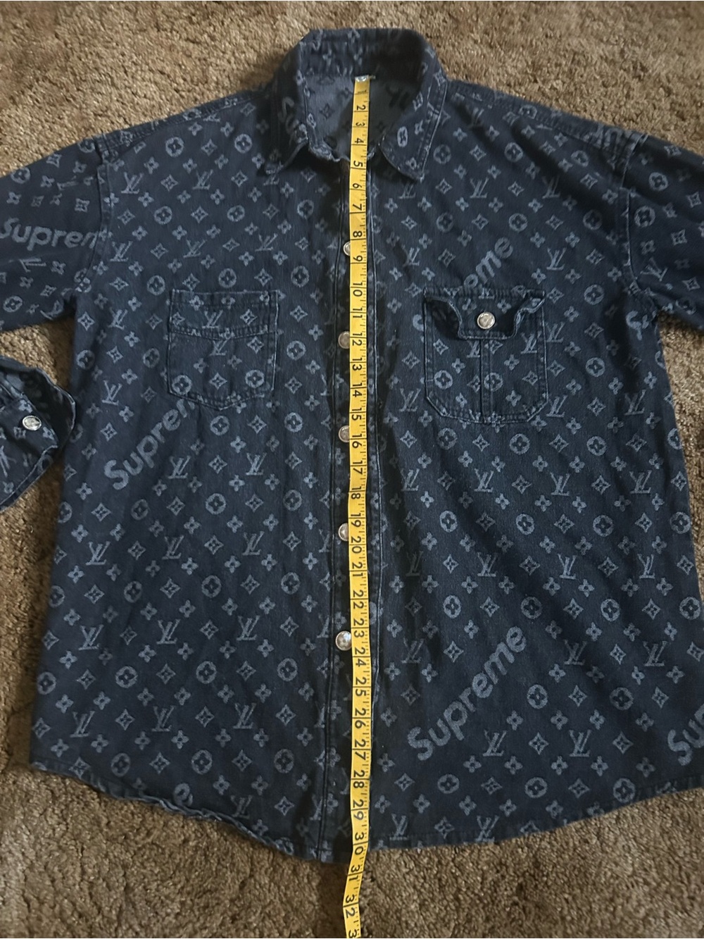 Supreme LV denim shirt. Dupe